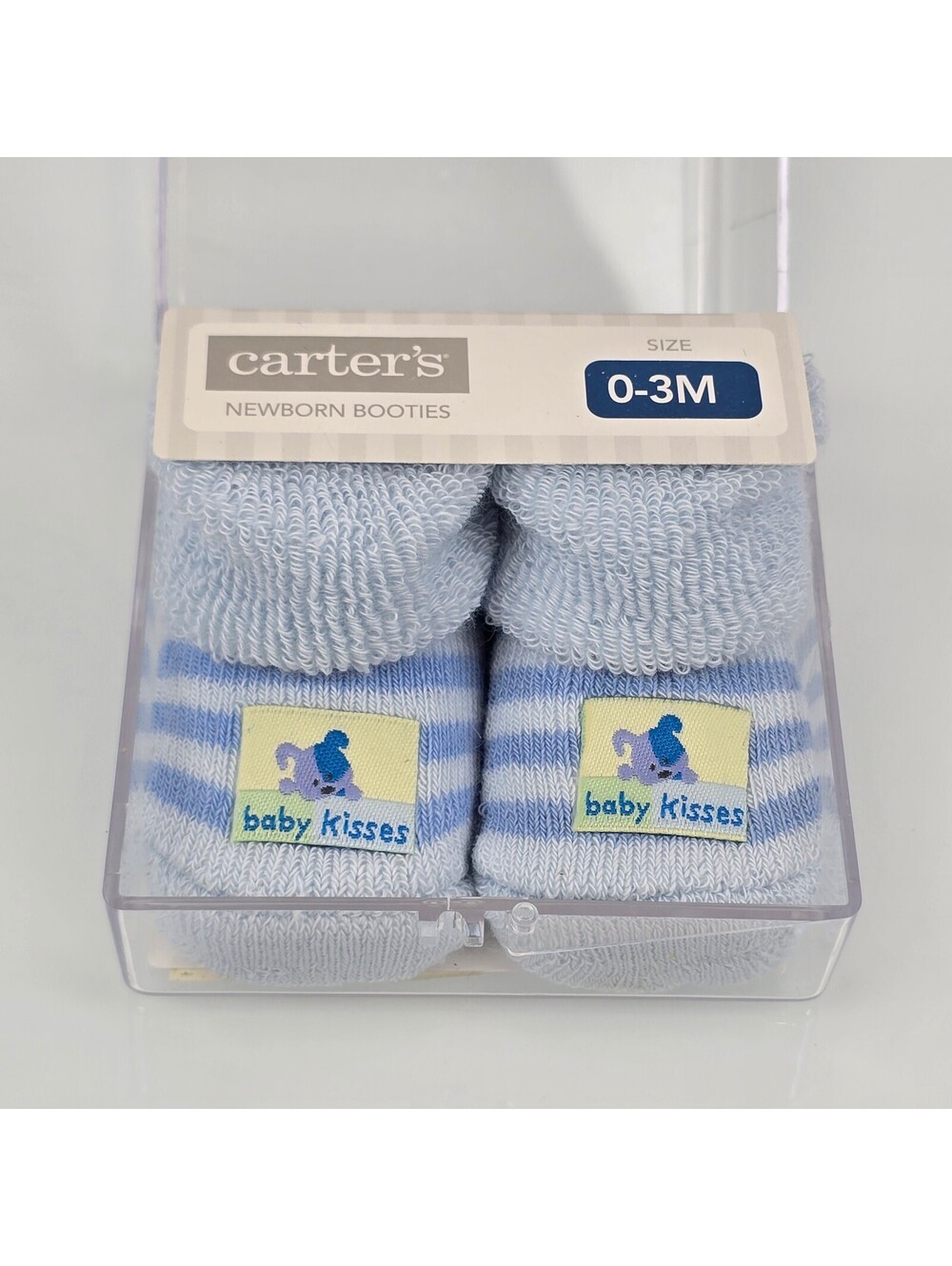 Carters Newborn infant Baby boys Baby Booties Socks Puppy Dog Kisses Y2K VTG NEW